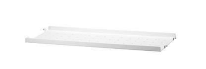 Planche métal String System 58 x 20 cm|Rebord bas|Blanc