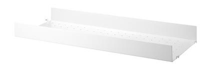 Planche métal String System 78 x 30 cm|Rebord haut|Blanc