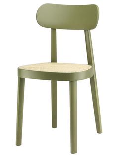 118 / 118 M Hêtre teinté vert olive|Cannage (avec tissu de soutien sous l'assise)