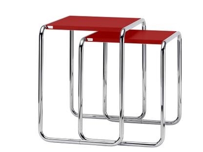 Ensemble de tables d'appoint B 9 a + b MDF laqué rouge tomate