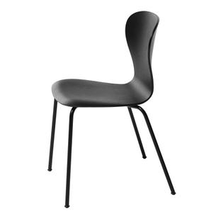 Chaise S 220 Sans accotoirs|Chêne teinté noir (TP 29)|Noir mat revêtu par poudre