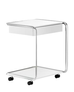 Table d'appoint roulante Oblique  K3CR Blanc