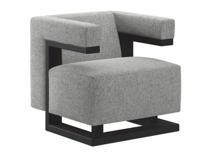 Fauteuil Gropius F51 Hallingdal|Stoff Hallingdal 166 - gris|Frêne laqué noir