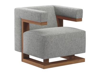 Fauteuil Gropius F51 Hallingdal|Stoff Hallingdal 166 - gris|Noyer