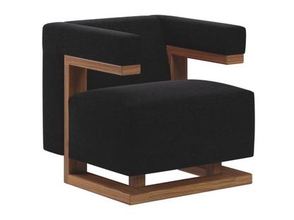 Fauteuil Gropius F51 Hallingdal|Tissu Hallingdal 180 - anthracite |Noyer