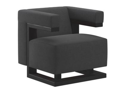 Fauteuil Gropius F51 Tissu Cavalerie|Anthracite|Frêne laqué noir