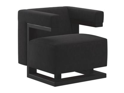 Fauteuil Gropius F51 Tissu Cavalerie|Noir|Frêne laqué noir