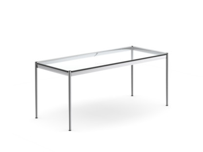 Table USM Haller 175 x 75 cm|Verre|Transparent