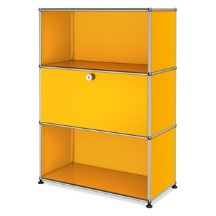 Meuble mixte Highboard M avec 1 porte abattante  Jaune or RAL 1004