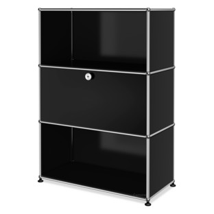 Meuble mixte Highboard M avec 1 porte abattante  Noir graphite RAL 9011