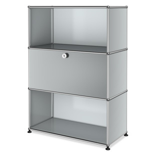 Meuble mixte Highboard M avec 1 porte abattante  Gris clair RAL 7035