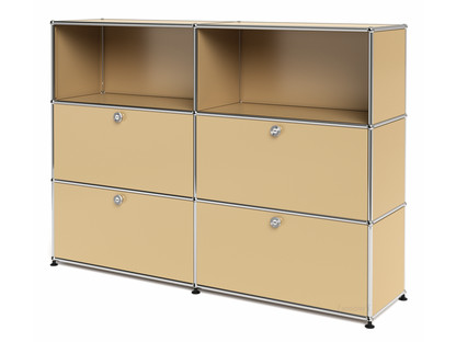 Meuble mixte Highboard L avec 4 portes abattantes Beige USM