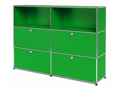 Meuble mixte Highboard L avec 4 portes abattantes Vert USM