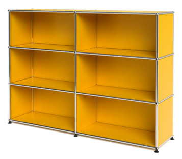 Meuble mixte Highboard L ouvert Jaune or RAL 1004