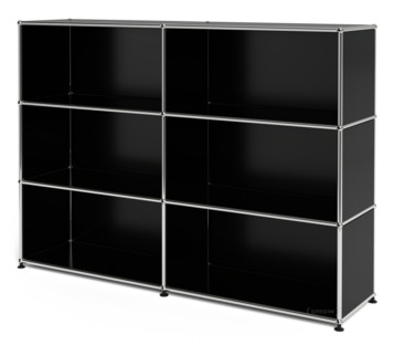 Meuble mixte Highboard L ouvert Noir graphite RAL 9011