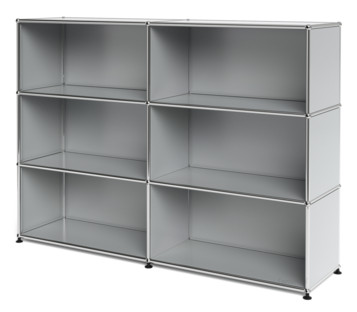 Meuble mixte Highboard L ouvert Gris clair RAL 7035