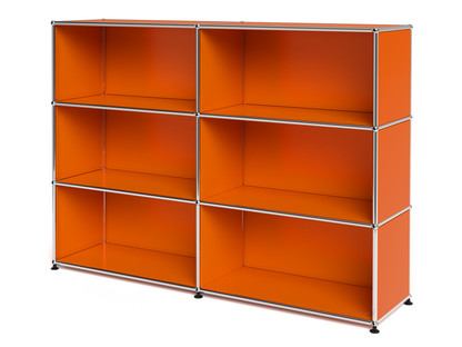 Meuble mixte Highboard L ouvert Orange pur RAL 2004
