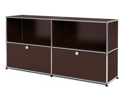 Meuble USM Haller Sideboard L avec deux portes abattantes Marron USM