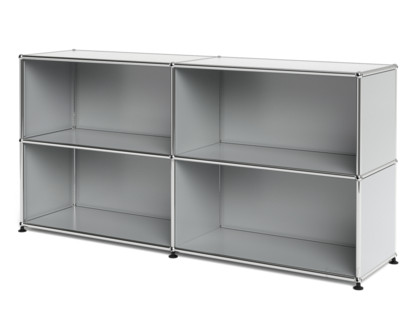 Meuble mixte Sideboard L USM Haller  ouvert Gris clair RAL 7035