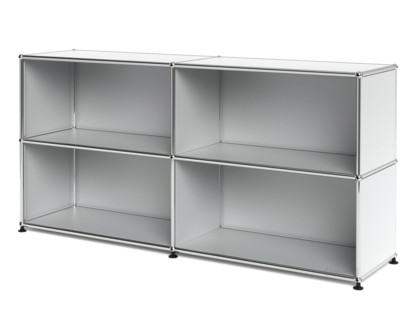 Meuble mixte Sideboard L USM Haller  ouvert Argent mat USM