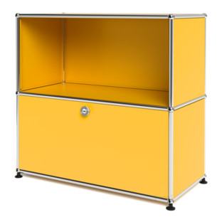 Meuble mixte Sideboard M USM Haller avec 1 porte abattante Jaune or RAL 1004