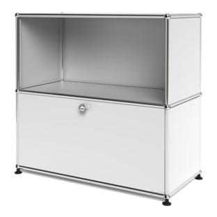 Meuble mixte Sideboard M USM Haller avec 1 porte abattante Argent mat USM