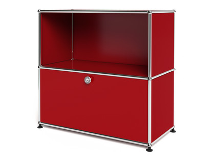 Meuble mixte Sideboard M USM Haller avec 1 porte abattante Rouge rubis USM