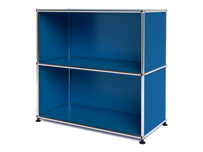 Meuble mixte Sideboard M USM Haller  ouvert Bleu gentiane RAL 5010