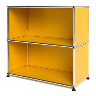 Meuble mixte Sideboard M USM Haller  ouvert Jaune or RAL 1004