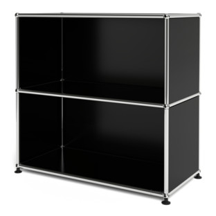 Meuble mixte Sideboard M USM Haller  ouvert Noir graphite RAL 9011