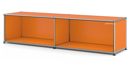 Meuble bas Lowboard L USM Haller ouvert Orange pur RAL 2004