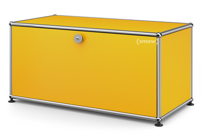 Meuble bas Lowboard M USM Haller avec porte abattante Jaune or RAL 1004