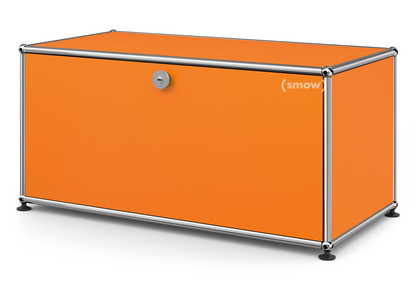 Meuble bas Lowboard M USM Haller avec porte abattante Orange pur RAL 2004