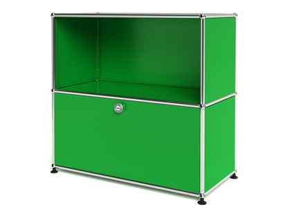 Meuble mixte Sideboard M USM Haller, personnalisable Vert USM|Ouvert|Avec porte abattante