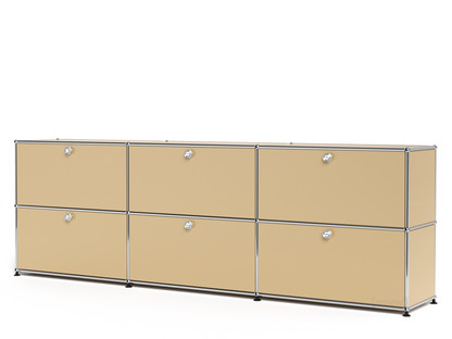Meuble mixte Sideboard XL USM Haller, personnalisable Beige USM|Avec 3 portes abattantes|Avec 3 portes abattantes