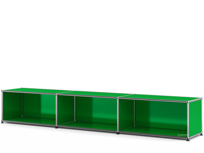 Meuble bas Lowboard XL USM Haller, personnalisable Vert USM|Ouvert|35 cm