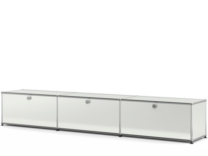 Meuble bas Lowboard XL USM Haller, personnalisable Gris clair RAL 7035|Avec 3 portes abattantes|35 cm
