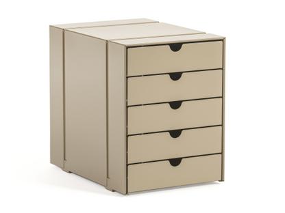 Lot de casiers C4 Inos pour étagère USM Haller Avec 5 plateaux|Beige USM