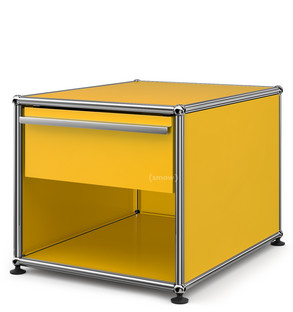 Table de chevet USM avec tiroir Jaune or RAL 1004|Petit (H 39 x l 42,5 x P 53 cm)