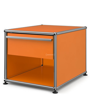 Table de chevet USM avec tiroir Orange pur RAL 2004|Petit (H 39 x l 42,5 x P 53 cm)