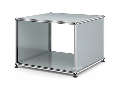 Table d'appoint avec panneaux latéraux USM Haller 50 cm|Sans tablette intérieure en verre|Gris clair RAL 7035