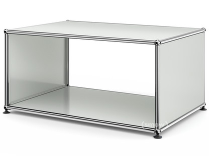 Table d'appoint avec panneaux latéraux USM Haller 75 cm|Sans tablette intérieure en verre|Gris clair RAL 7035