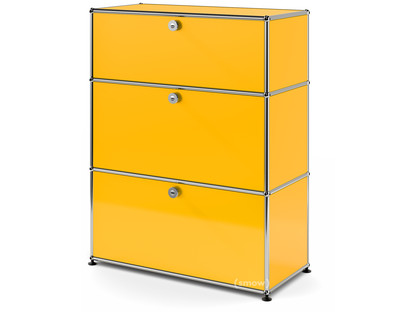 Commode USM Haller avec 3 tiroirs H 95 + 4 x L 75 x P 35 cm|Jaune or RAL 1004