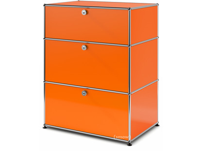 Commode USM Haller avec 3 tiroirs H 95 + 4 x L 58 x P 50 cm|Orange pur RAL 2004