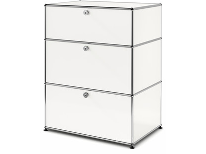 Commode USM Haller avec 3 tiroirs H 95 + 4 x L 58 x P 50 cm|Blanc pur RAL 9010