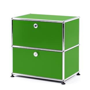 Table de chevet USM Haller avec 2 portes abattantes Vert USM