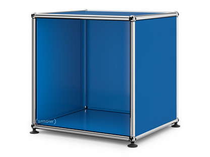 Table de chevet USM Haller ouverte Bleu gentiane RAL 5010