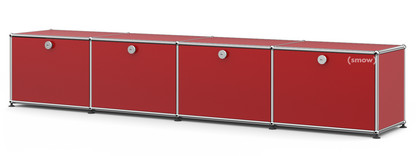 Meuble bas Lowboard pour enfants USM Haller Rouge rubis USM