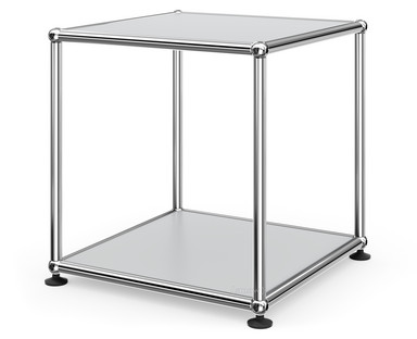 Table d'appoint 35 USM Haller Panneaux inférieur et supérieur en métal|Gris clair RAL 7035