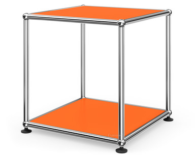 Table d'appoint 35 USM Haller Panneaux inférieur et supérieur en métal|Orange pur RAL 2004